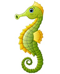 Poster - Cute sea horse cartoon
