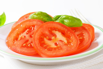 Canvas Print - red tomato slices