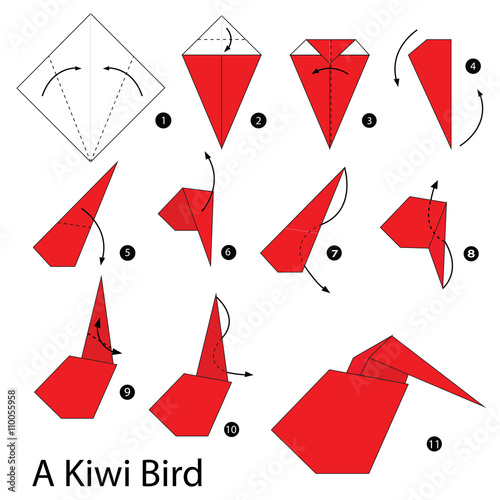 Step By Step Instructions How To Make Origami A Kiwi Bird