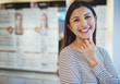 © Flamingo Images - Single beautiful smiling woman in eye wear store