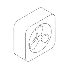 Poster - Exhaust fan icon, isometric 3d style