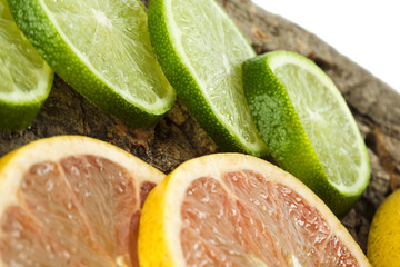 Wall Mural - slices of oranges and lemon.