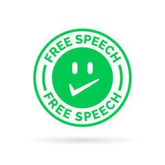 Freedom of speech icon symbol. Vector illustration.