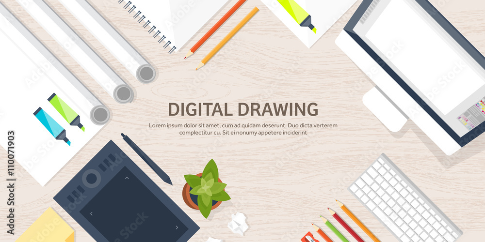 Graphic web design. Drawing and painting. Development. Illustration ...