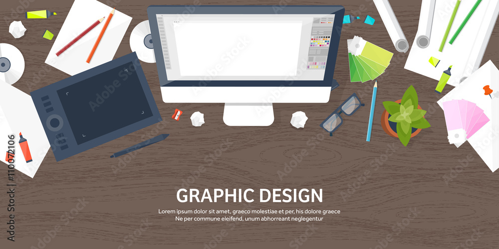 Graphic web design. Drawing and painting. Development. Illustration ...