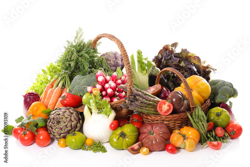 Nowoczesny obraz na płótnie raw fruit and vegetable
