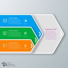 Wall Mural - infographics vector background 3-step process