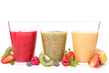 Wall Mural - assorted fruit smoothie