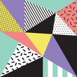 © hellena13 - Retro memphis style background, 80s, 90s