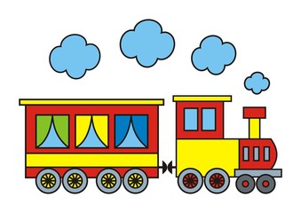 Wall Mural - colorful train