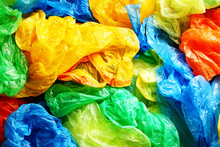 A Lot Of Colorful Plastic Bags