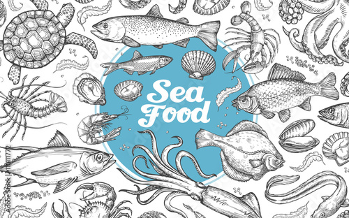 Valokuva  seafood or underwater world