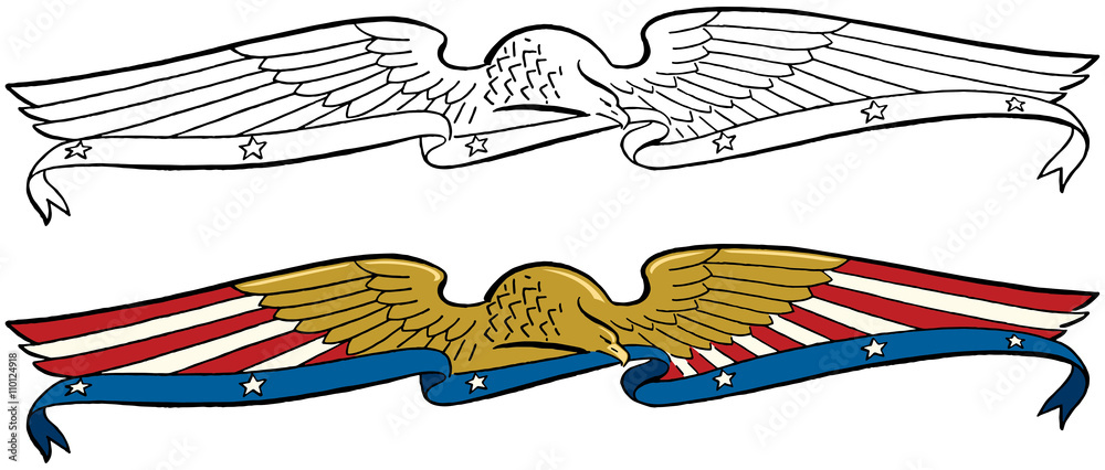 American eagle banner header Stock Vector | Adobe Stock