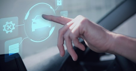 Poster - Composite image of car 