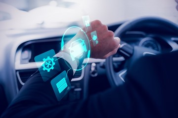 Poster - Composite image of car 