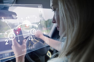Poster - Composite image of car interface