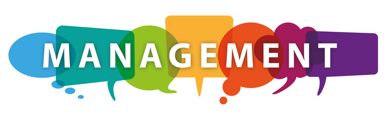 Wall Mural - colored speech bubbles header management
