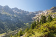 Beautiful landscape of Pyrenees mountains with famous Cirque de Gavarnie in background.
