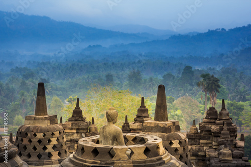 Fotomural Borobudur Temple, Yogyakarta, Java, Indonesia.