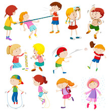 Children Doing Different Activities