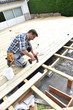 Carpenter building wooden deck