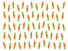 Carrots Pattern, Vector Background