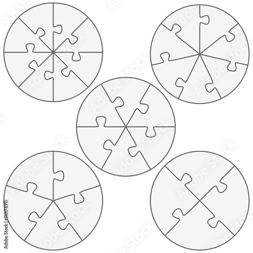 round puzzle templates - Buy this stock vector and explore similar ...