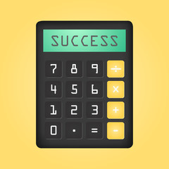 Poster - Black calculator with word Succes on display