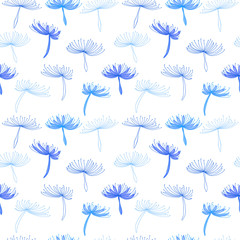 Wall Mural - seamless background of dandelions