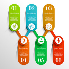 Sticker - Timeline infographic template