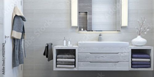 Fotografia, Obraz Modern interior design of bathroom (3d Render)