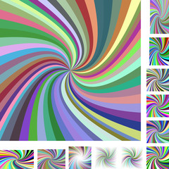 Poster - Multicolored spiral background set