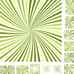 Poster - Green burst background set