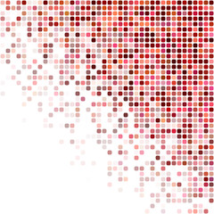 Poster - Red and white square mosaic background design