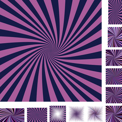 Poster - Retro spiral background set
