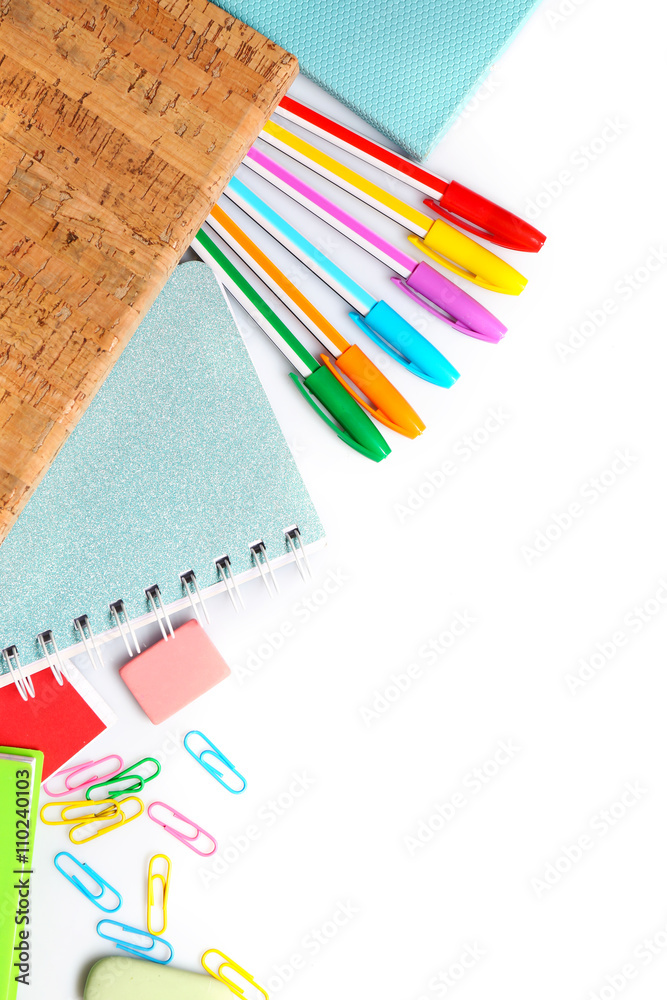 Set of stationery isolated on white