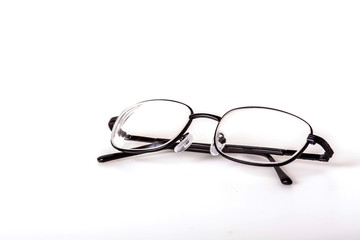 Fashion Eyeglasses isolated on white.