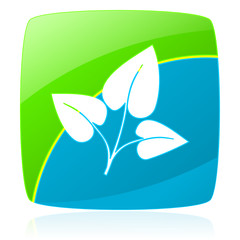 Poster - green blue glossy modern vector icon