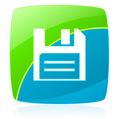 Poster - green blue glossy modern vector icon
