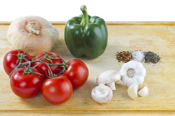 Canvas Print - vegetables ingredient of pizza