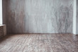© BestForYou - Vintage Background. Cement wall and wooden floor.