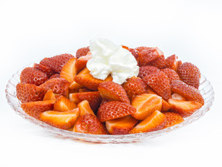 Poster - Strawberries with whipped cream