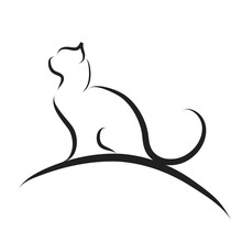 Vector Illustration Of Cat Logo.