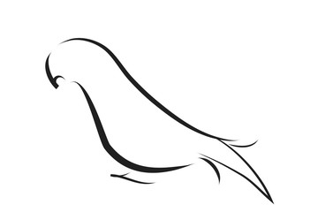 Poster - Vector illustration of bird logo.