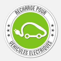 Sticker - Logo recharge véhicules électriques.