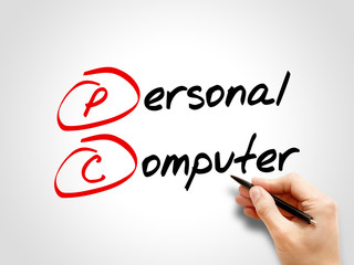 Poster - PC Personal Computer, acronym business concept
