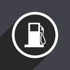 Aufkleber - flat design fuel web white and grey vector icon 