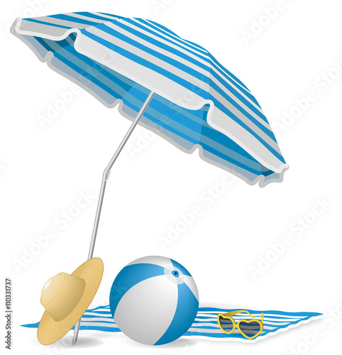 Parasol Ballon Lunettes Chapeau Plage Vacances Bleu Buy This Stock Vector And Explore Similar Vectors At Adobe Stock Adobe Stock