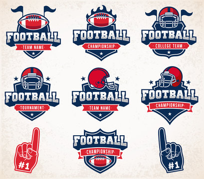 Wall Mural - Vector Football logos and insignias