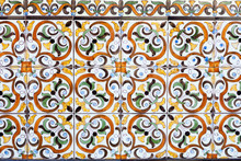 Old Traditional Portuguese Ceramic Tiles
